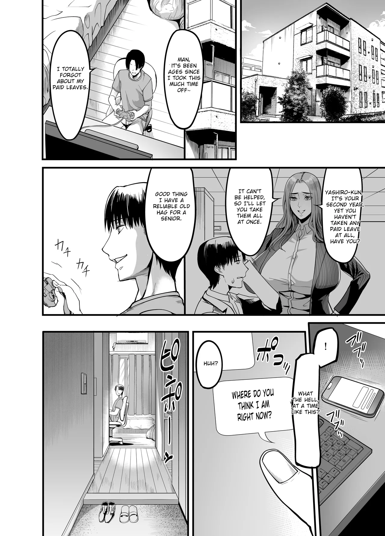 Hentai Manga Comic-The Woman who Cums just from being touched — That Old Hag Senior at Work-Read-52
